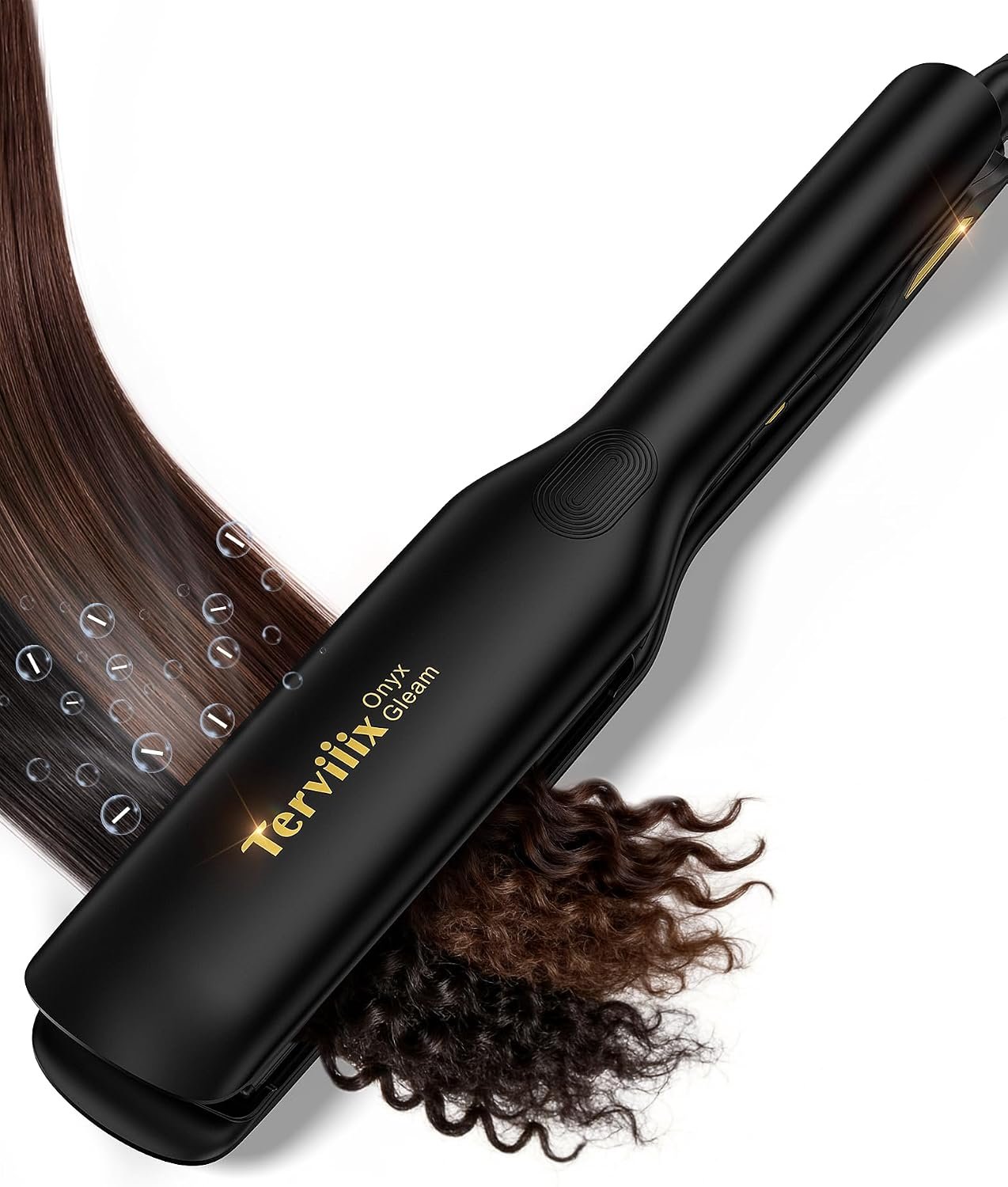 Terviiix Flat Iron Hair Straightener, Cover More Hair in One Pass, 1.75 in