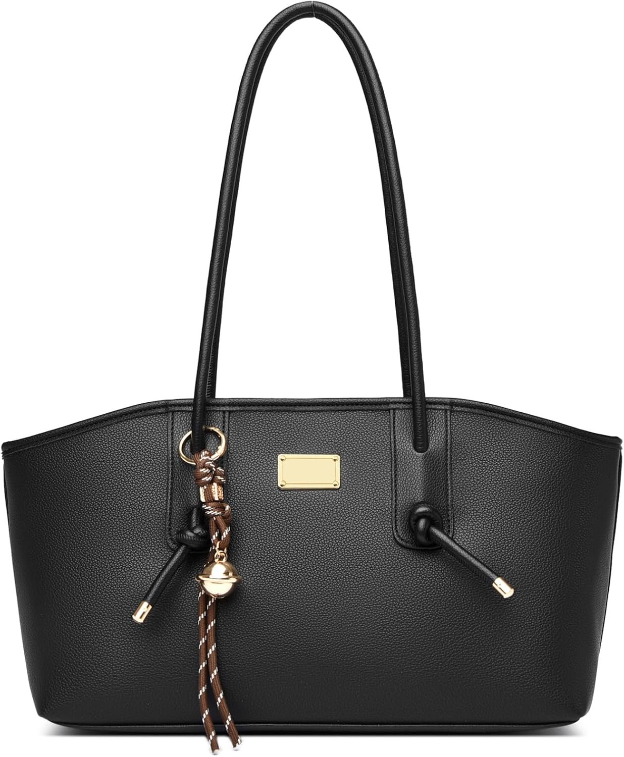 JANSBEN Vegan Leather Shoulder Bag for Women, Medium Hobo Purse with Zipper