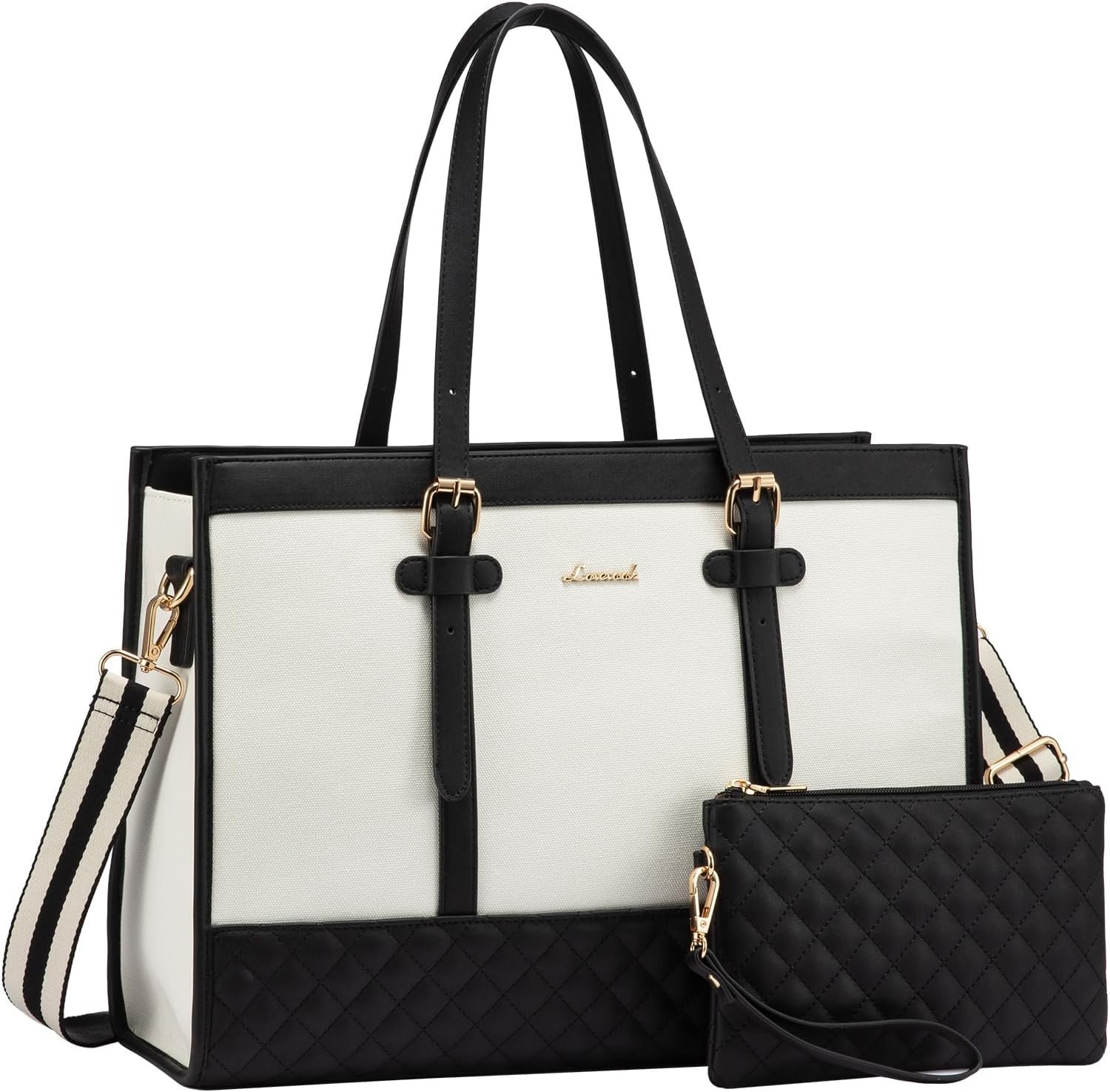 LOVEVOOK Laptop Bag for Women, 15.6 Inch Computer Tote Bags Purse for Work