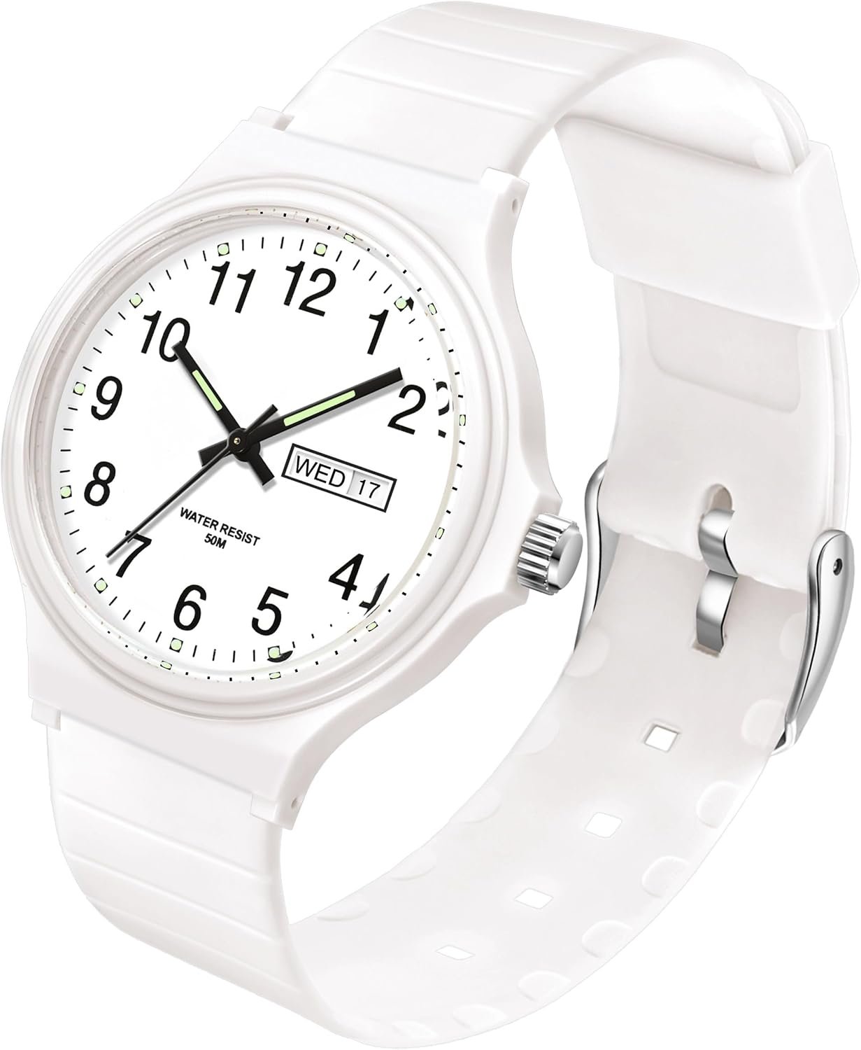 Women’s Watch Waterproof Ladies Watches Sport Wrist Watch Nurse Analog Simple Minimalist Casual Watch Dress Wristwatch with Day Date White Black Pink Gold Green Purple