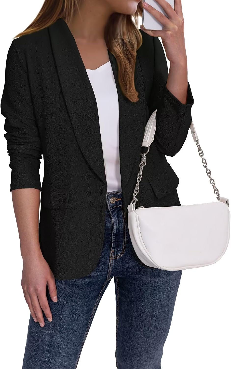 Ahlaray Women’s Blazer Business Casual Work Office Suit Jacket