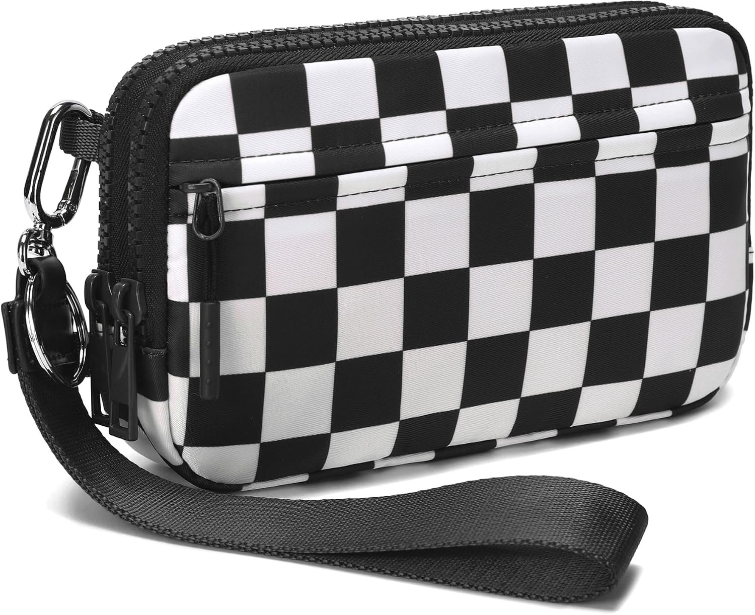 FODOKO Wristlet wallets for Women RFID crossbody bags with 4 Zippers