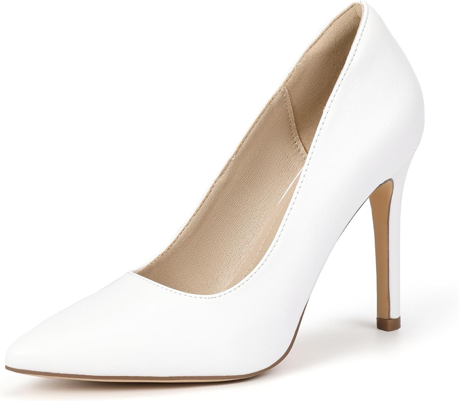 IDIFU IN4 Women’s Pumps High Heels Closed Toe Stiletto Pointed Toe Dress Shoes Wedding Prom Bridal Daily Work Office Business Trendy Fashion Sexy Comfortable Pumps Dressy Shoes