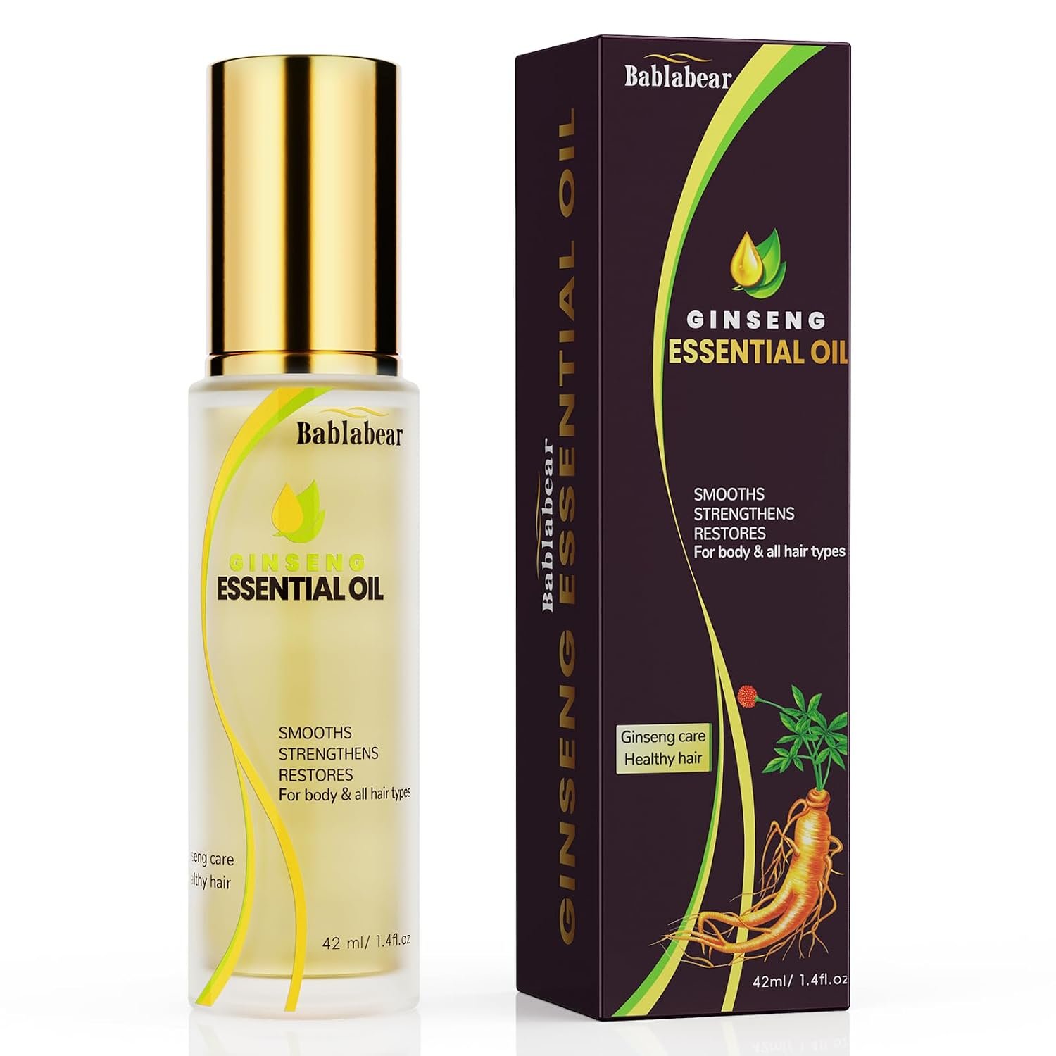 Bablabear Hair Oil Serum – Macadamia & Argan Oil Conditioning Treatment For Frizzy, Dry & Damaged Hair | Shine & Smoothness | Fast-Absorbing
