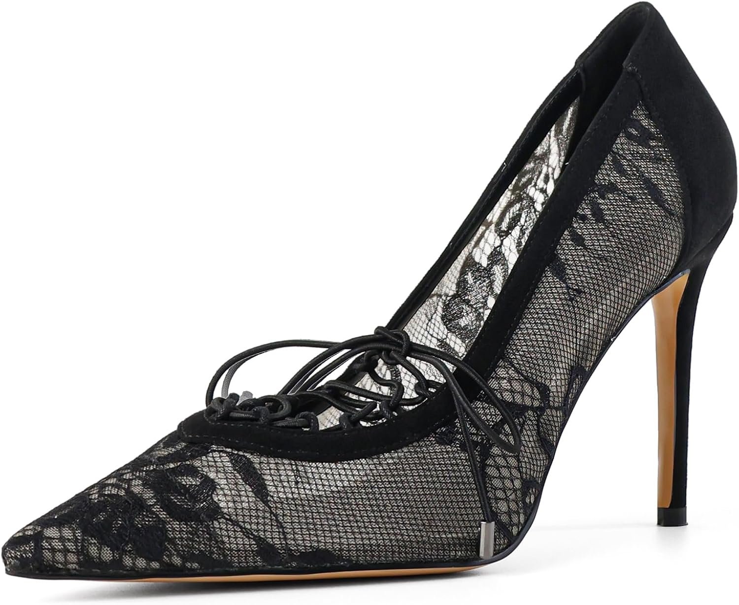 Women’s Pumps Pointed Toe Heels Sexy Mesh Pumps High Stiletto Heels Party Homecoming Evening Wedding Shoes