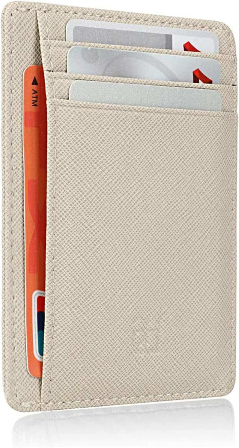GH GOLD HORSE Slim RFID Blocking Card Holder Minimalist Leather Front Pocket Wallet for Women