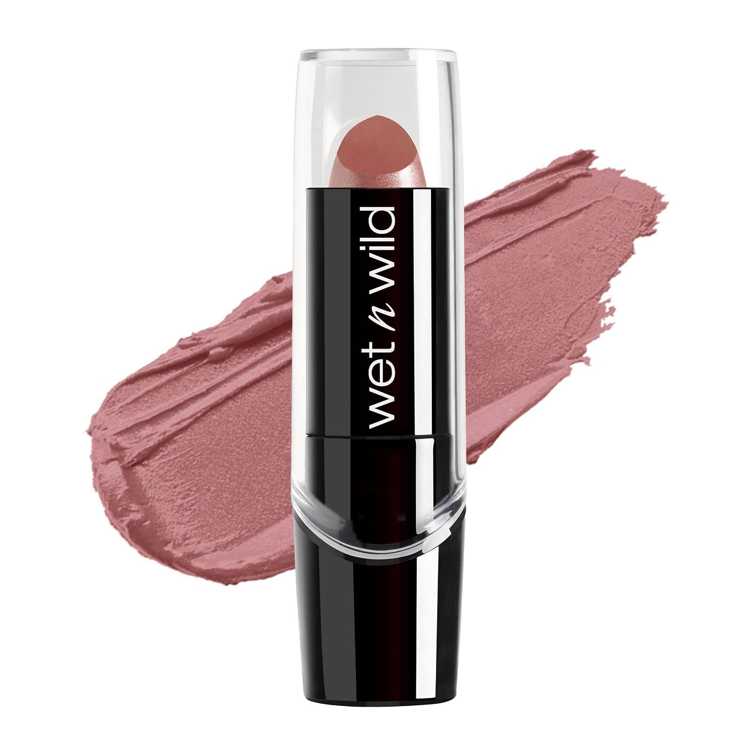 wet n wild Silk Finish Lipstick, Hydrating Rich Buildable Lip Color, Formulated with Vitamins A,E, & Macadamia for Ultimate Hydration, Cruelty-Free & Vegan – Dark Pink Frost