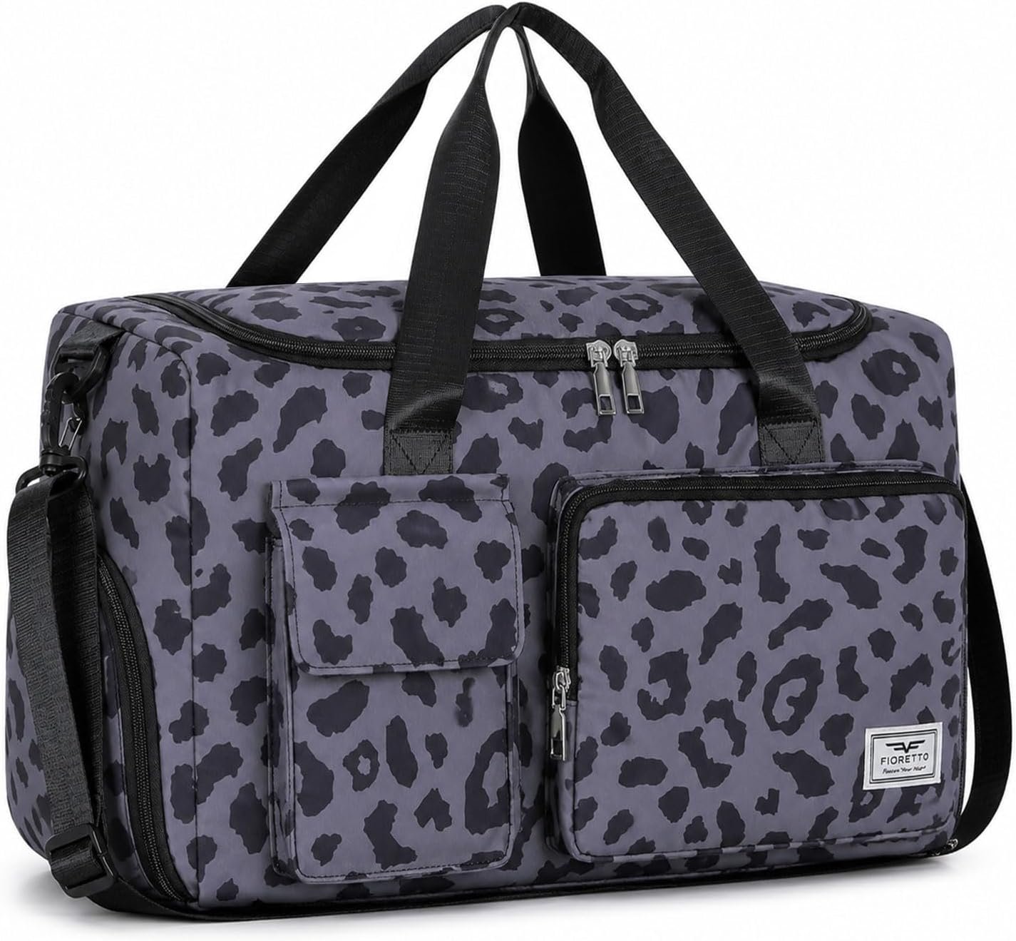 FIORETTO Women’s Gym Duffle Bag with Shoes Compartment, 30L Capacity, Ideal for Travel, Gym, Sports, Duffel, Weekender