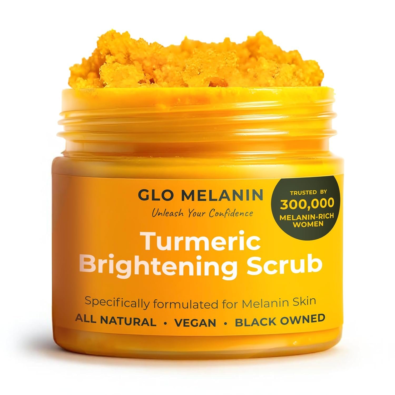 Glo Melanin Turmeric Brightening Scrub for Dark Spots [4 oz]