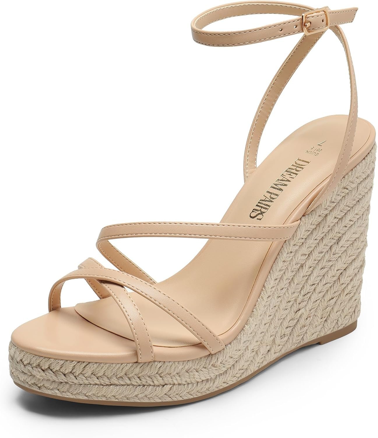 DREAM PAIRS Women’s Strappy Espadrille Wedge Sandals