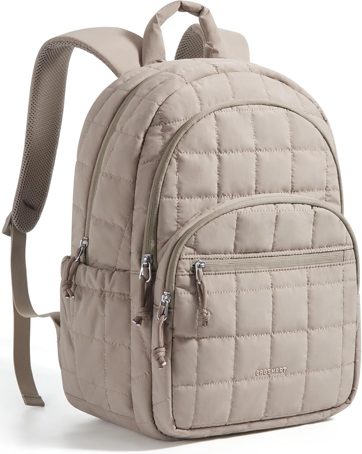 BAGSMART Travel Backpack for Women, 15.6″ College Laptop Backpack, Camel