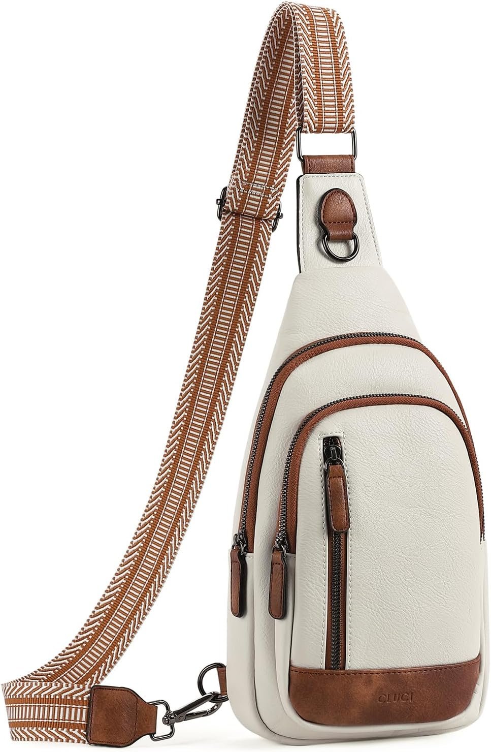 CLUCI Crossbody Bags for Women – Sling Backpack Travel Bag in Leather