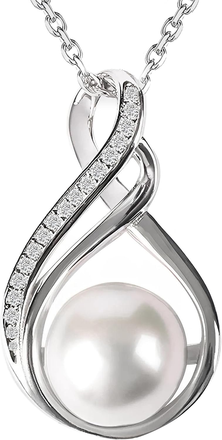 Gifts For Wife Wedding Anniversary – Mothers day gifts – AAA+ Real Pearl Necklaces For Women (18k Gold Plating 925 Sterling Silver) Mothers day necklace ideas Birthday Freshwater Pearl Necklace