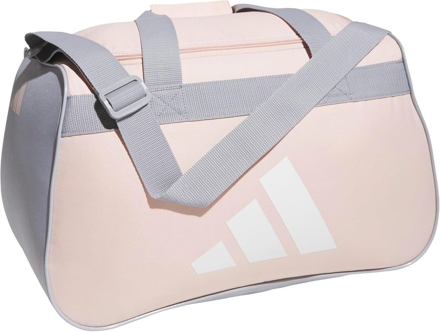 adidas Power Gym Bag – Lightweight Small Duffel, Blush Pink/White/Halo Silver Grey, OSFA