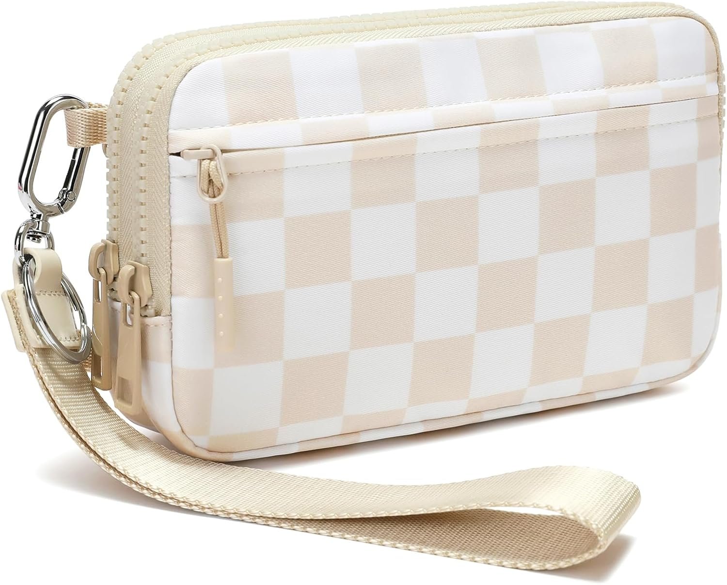 FODOKO Wristlet wallets for Women RFID crossbody bags with 4 Zippers