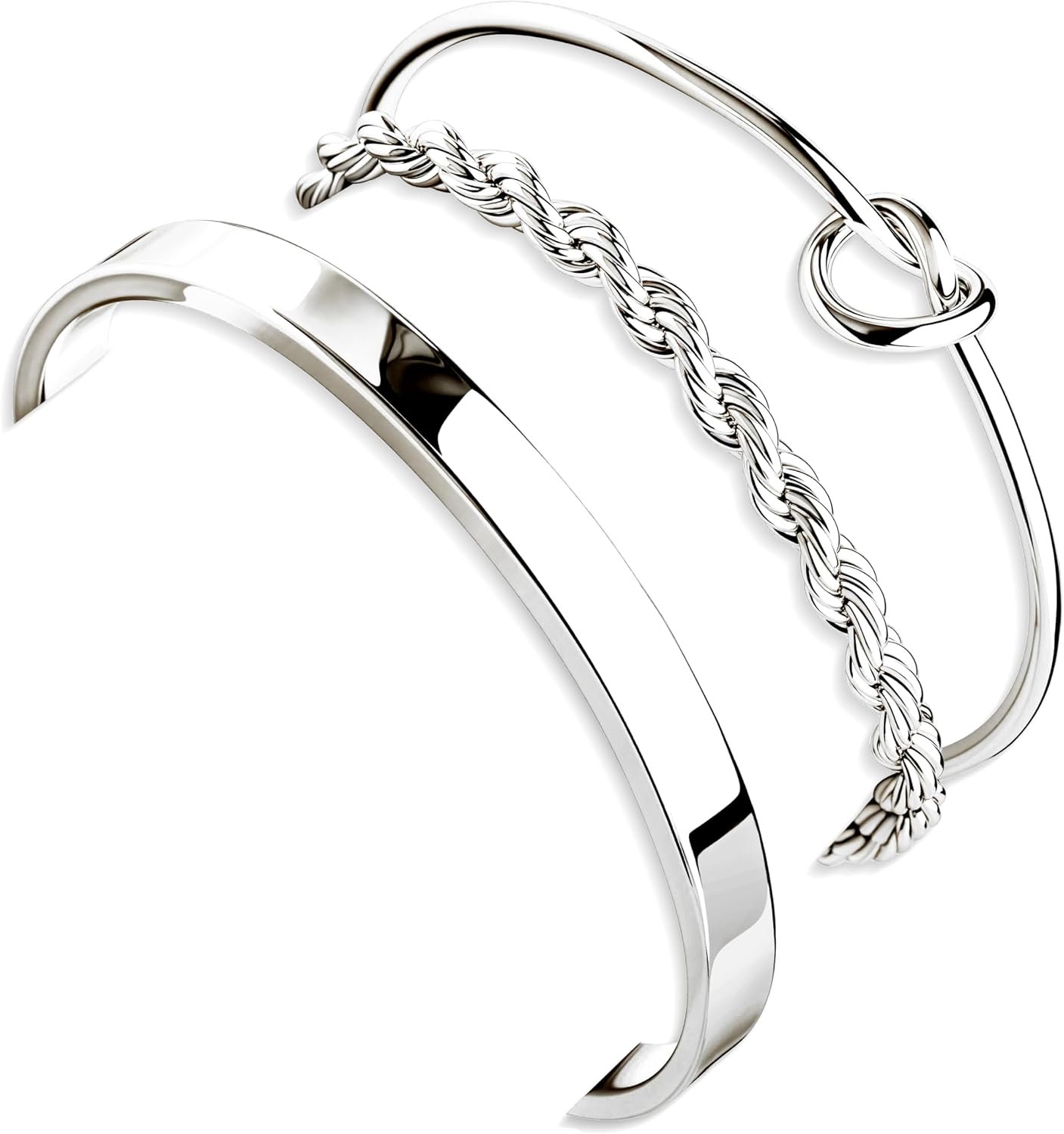 925 Sterling Silver Bracelets for Women Stack, Trendy Tennis Bangle Cuff Jewelry Set 14K Gold Plated, Adjustable Bracelet Set for Wrist Essentials, Women Fashion Watch Band Acecessories
