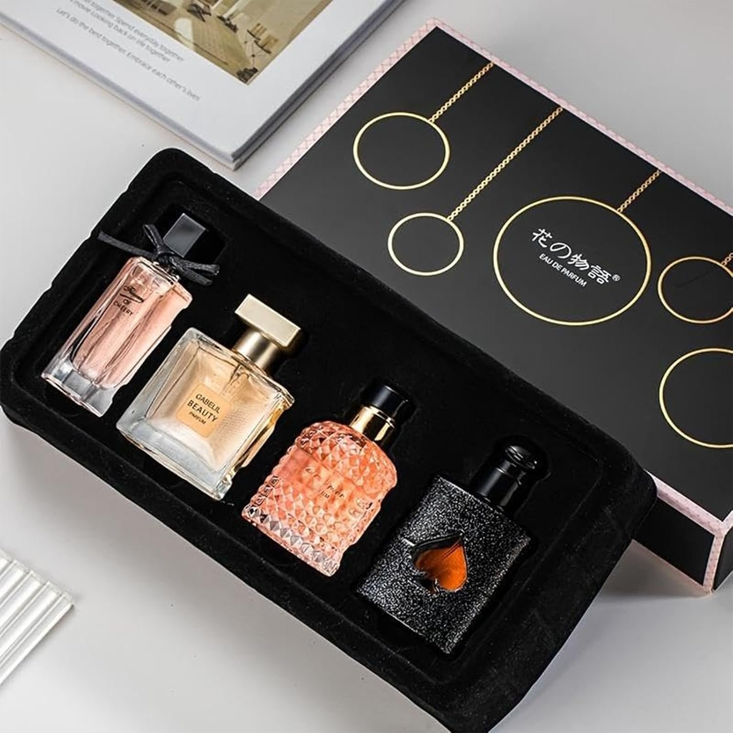 Women’s Perfume Set: 4 Floral and Fruity Fragrances in a Gift Box, 105(25ml x3 +30ml) ml Total (3.5oz). Perfect for Gifting or Personal use, Elegant and Timeless Scents for any Accasions