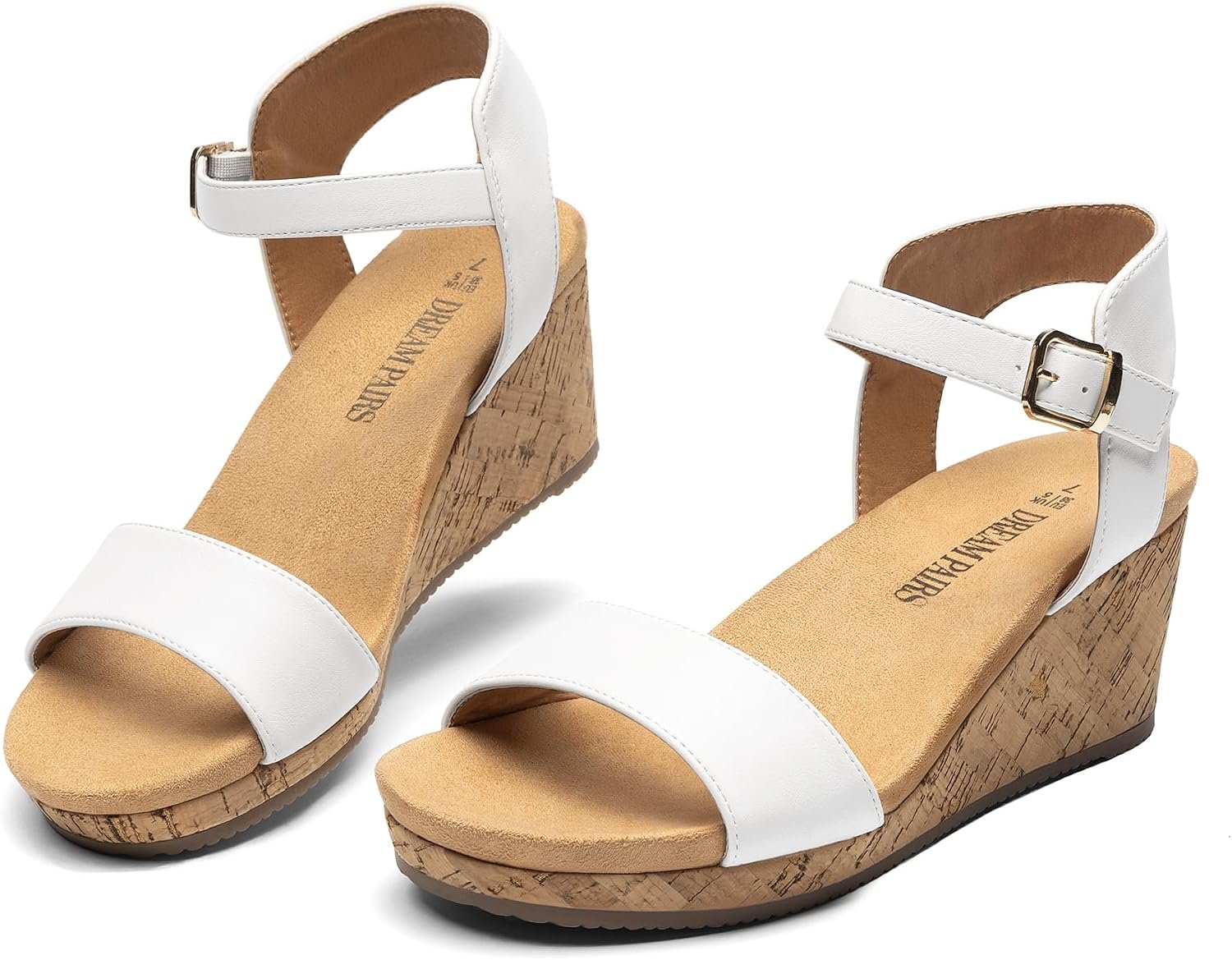 DREAM PAIRS Womens Cushioned Platform Wedge Sandals