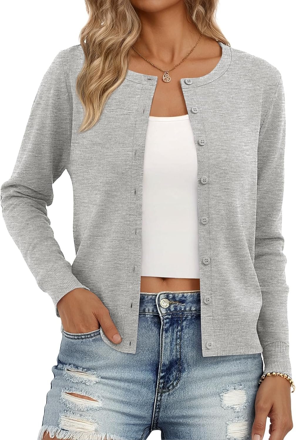 Trendy Queen Women’s Lightweight Knit Cardigan
