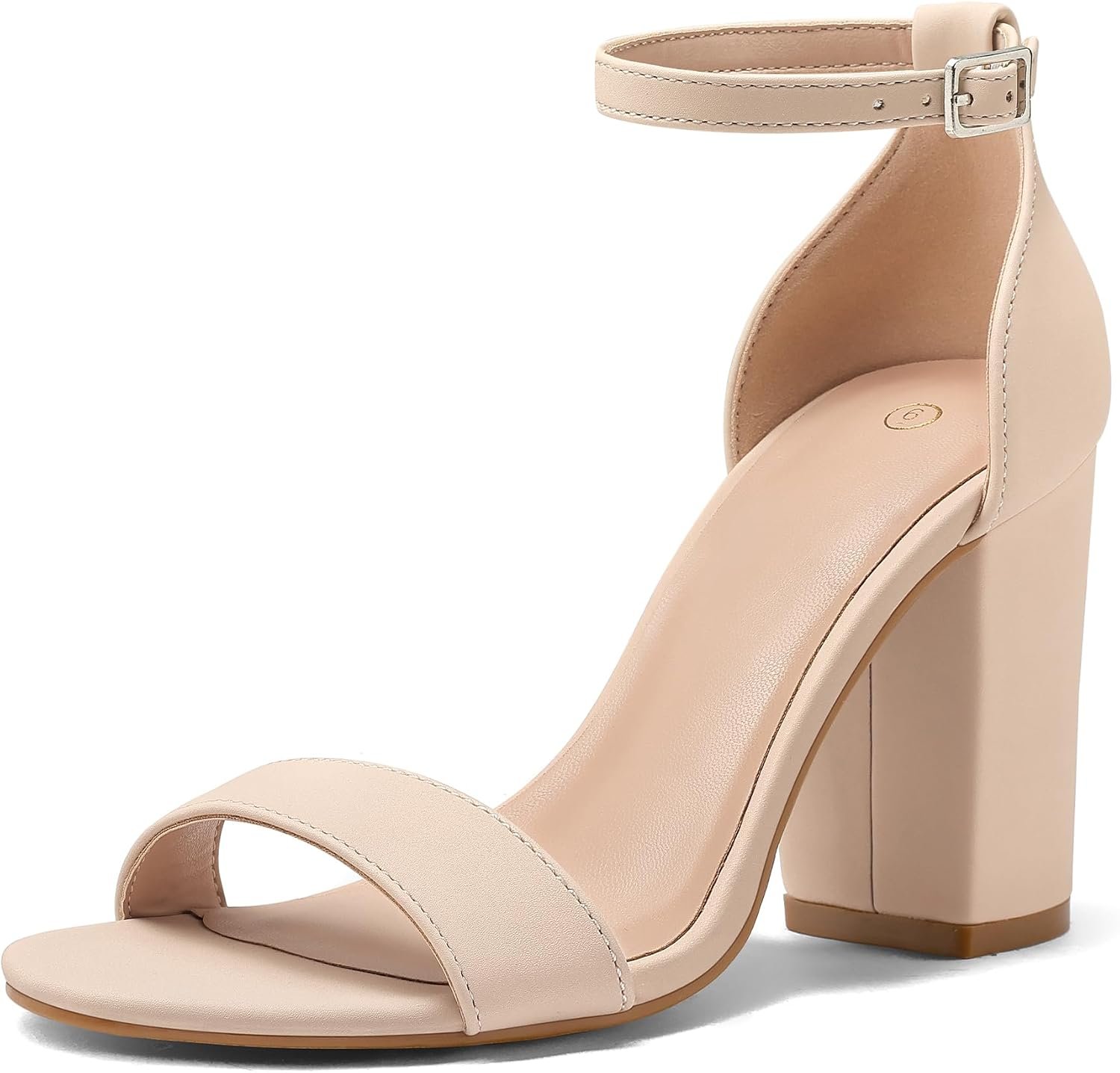 COASIS Women’s Chunky Block Heels Open Toe Ankle Strap Heeled Sandals