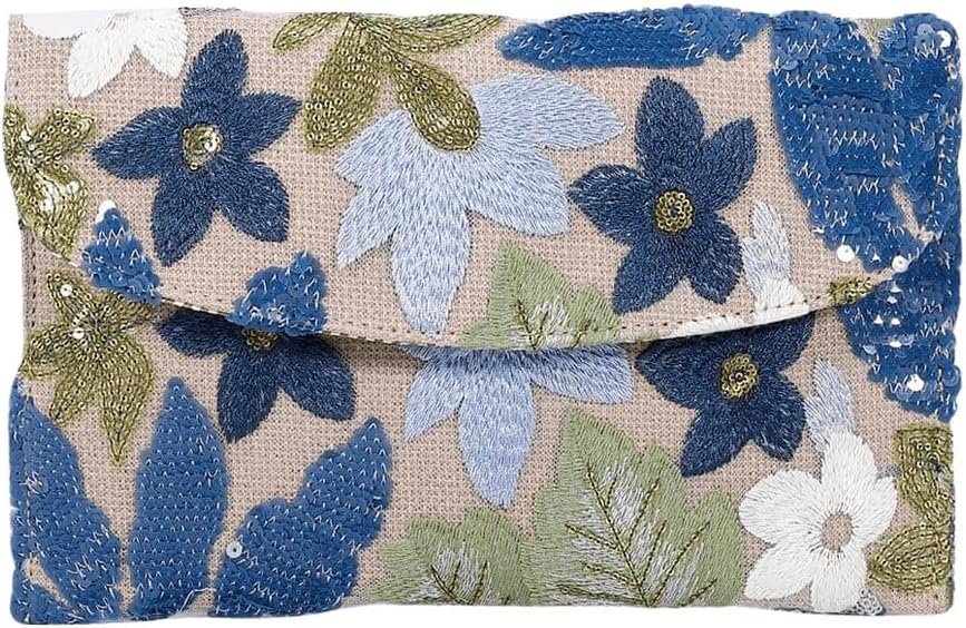 Verdusa Women’s Floral Beaded Clutch Purses Sequin Evening HandBags