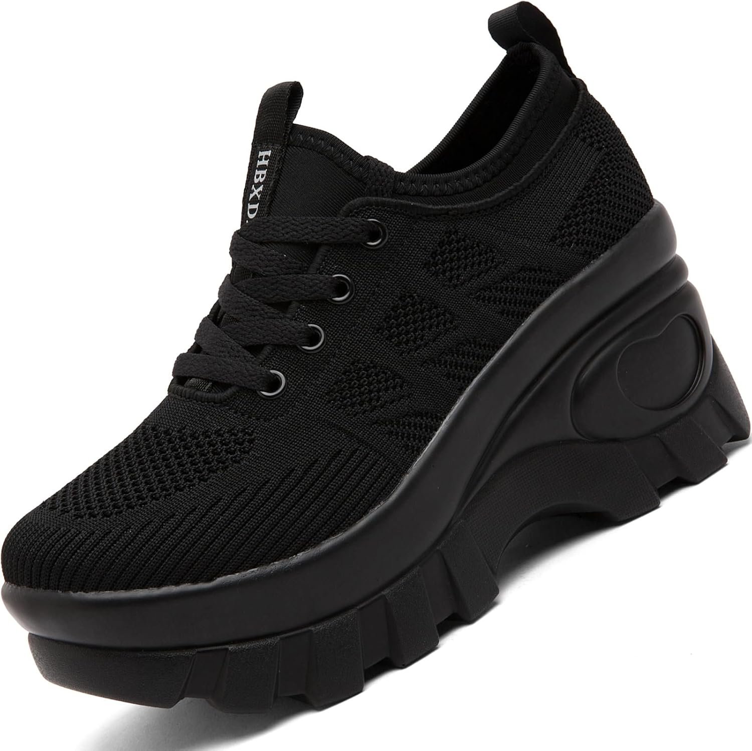 Women’s Chunky Platform Wedge Walking Shoes Comfort Orthopedic Fashion Knitted Breathable Sneakers for Ladies