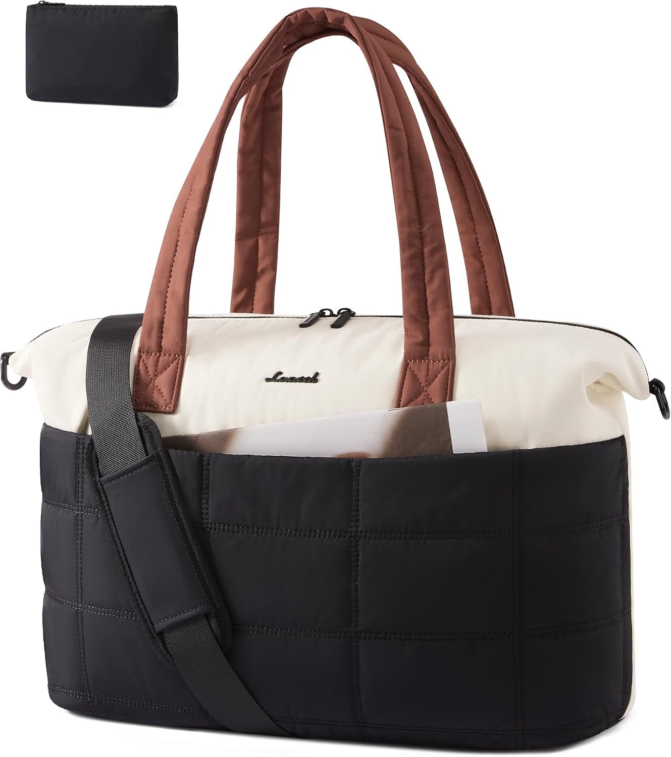 LOVEVOOK Gym Bag for Women & Men with Wet Pocket,36L Puffer Laptop Work Bags for Women with Computer Compartment,Waterproof Teacher Tote Bags Workout Weekender Carry on Travel Bag,Large Purse Handbags