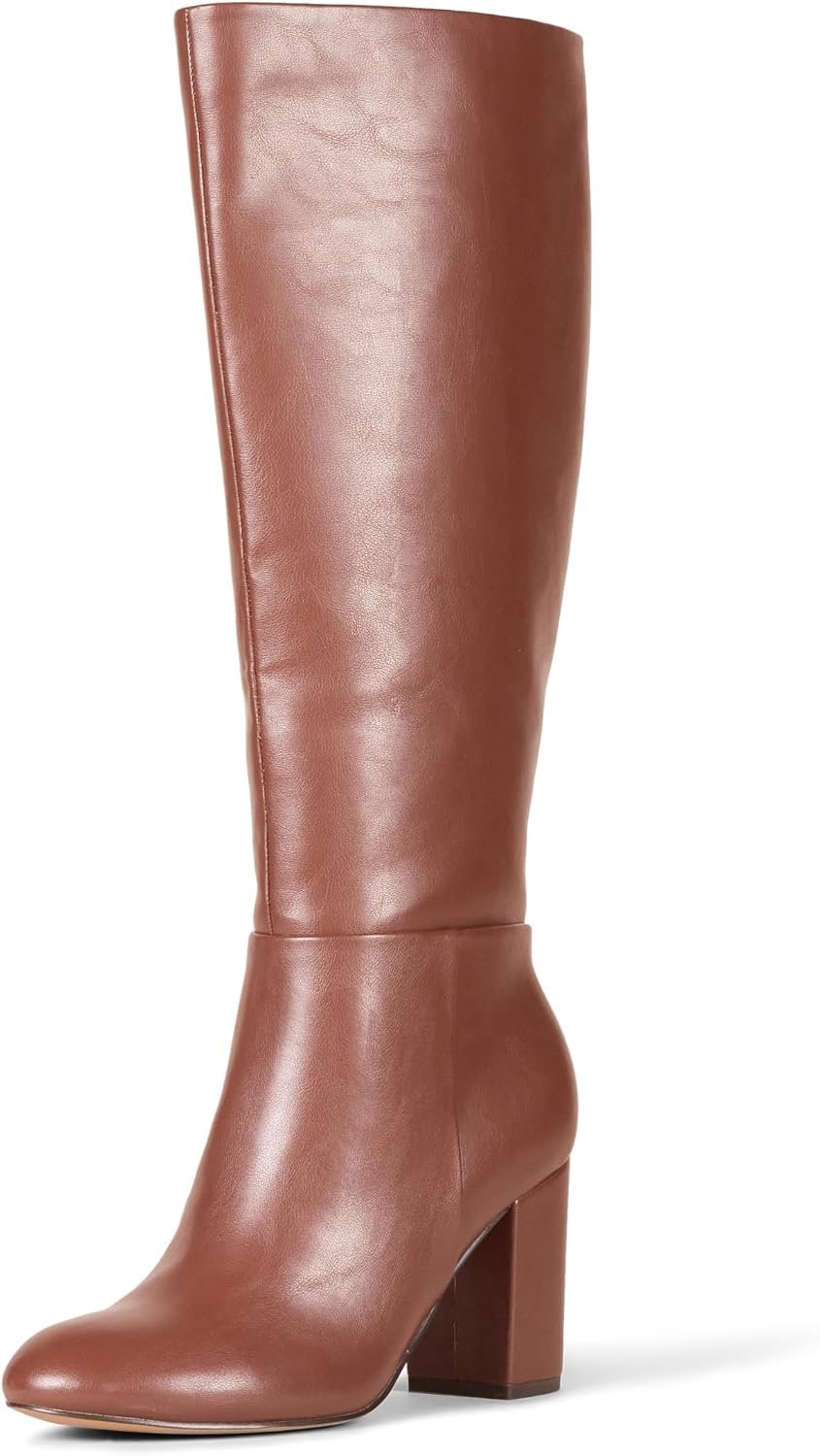 Amazon Essentials Women’s Tall Heel Boot with Memory Foam Insole, Interior Zipper