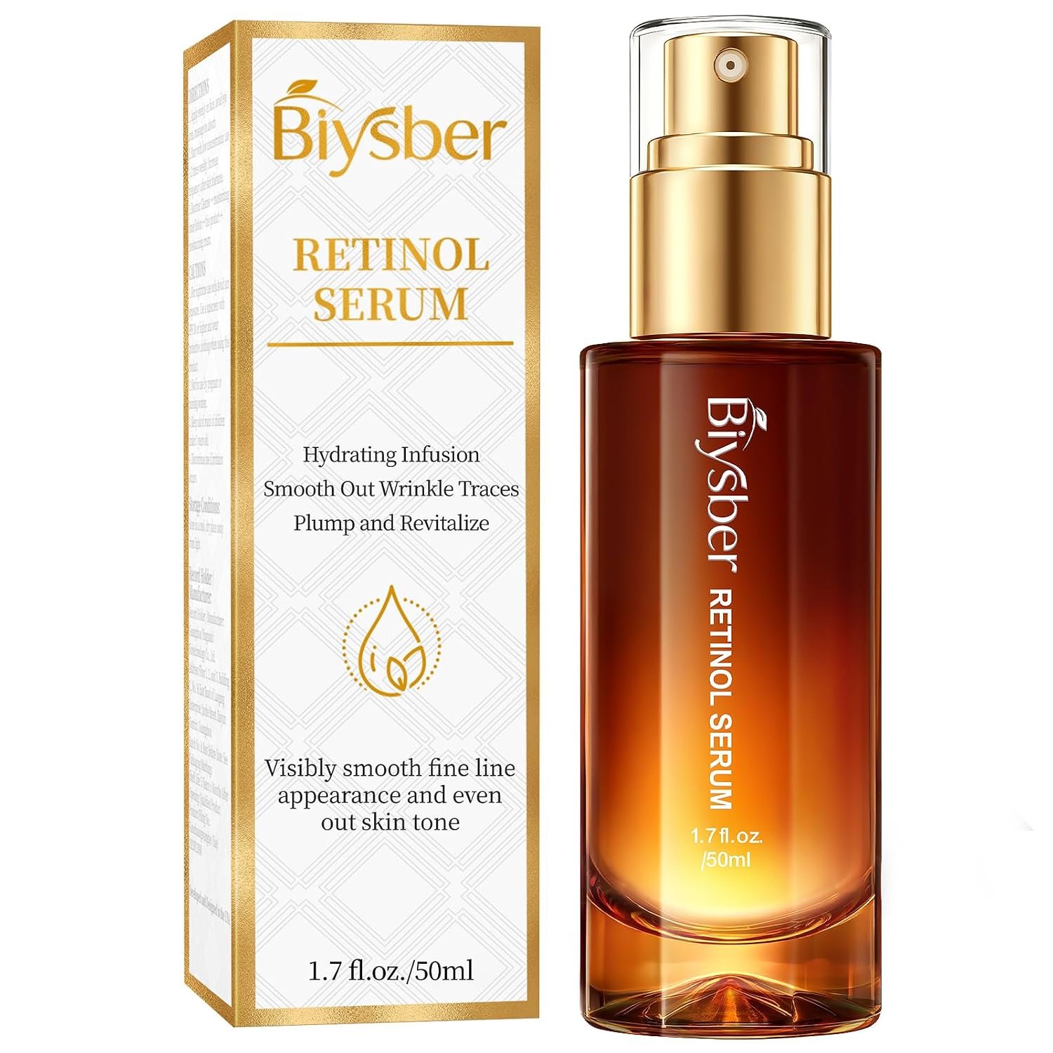 Retinol Collagen Serum for Face: Anti Aging &Anti Wrinkle Repair Peptide Serum with Hyaluronic Acid Boost Hydration-Day/Night Facial Firming Lifting Neck Skin Care for Women/Men(1.70 Fl Oz)