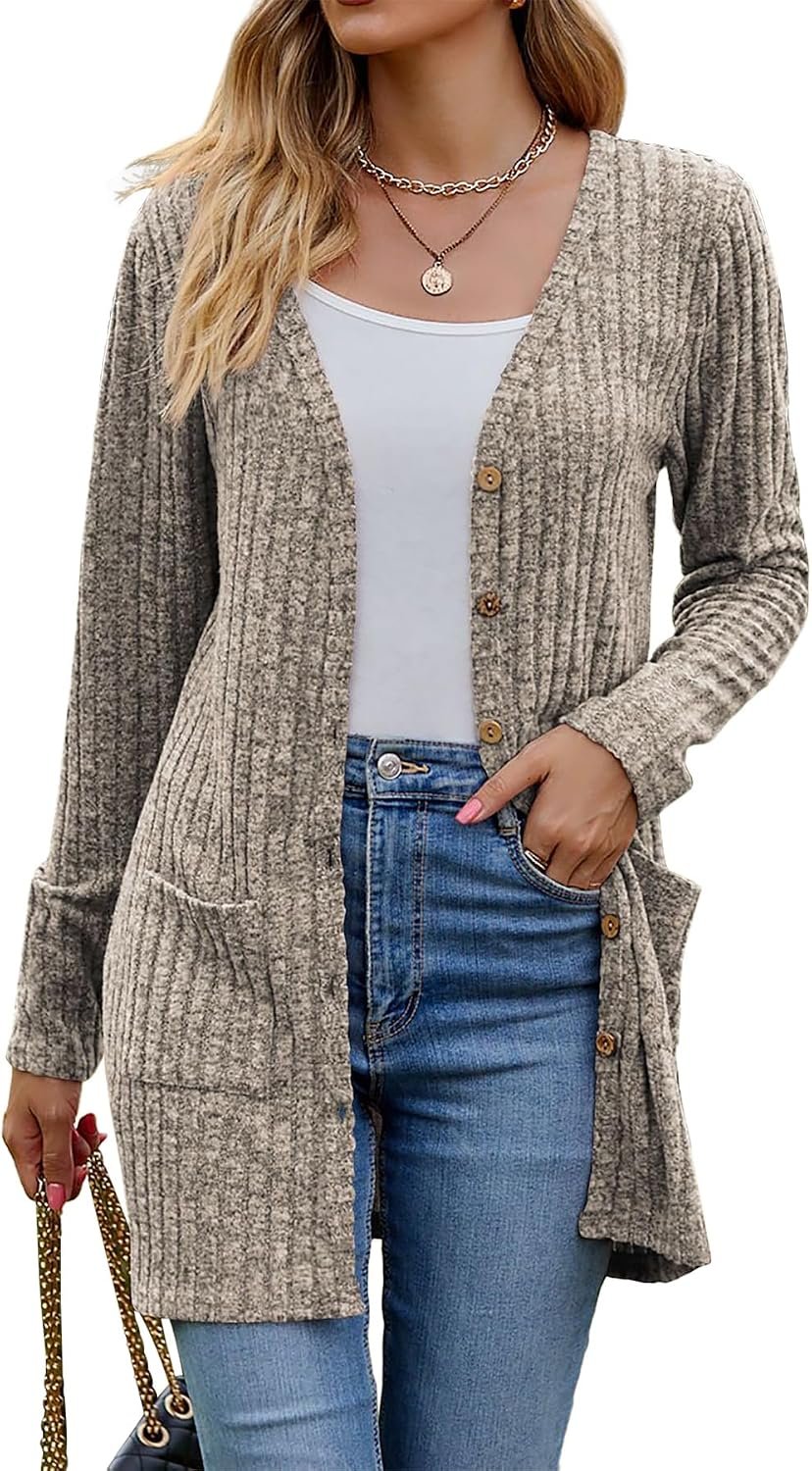 Witsmile Womens 2026 Spring Fashion Cardigan Lightweight Soft Knit Long Top