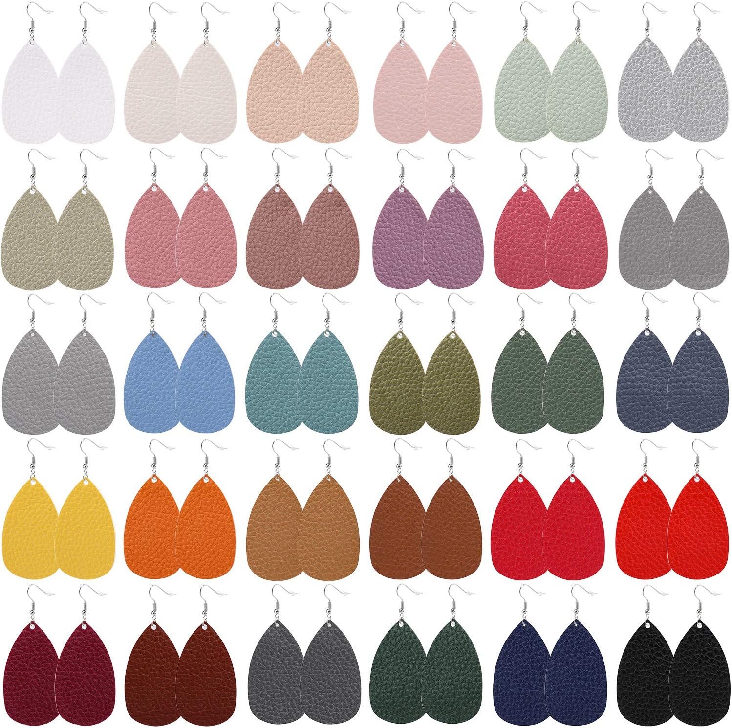 18-32 Pairs Tassel Earrings Set with Colorful Tassel Long Layered Dangle Hoop Tiered Thread Earrings Set for Women Jewelry Fashion and Valentine Birthday Party Gift