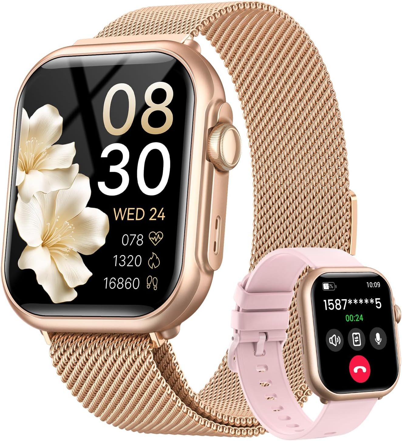 Smart Watch for Women for iPhone Android:1.85″ Smartwatch Fitness Tracker