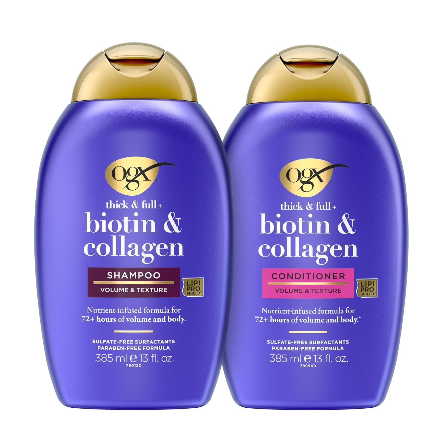 OGX Thick & Full + Biotin & Collagen Shampoo & Conditioner, 2 x 13 fl. oz