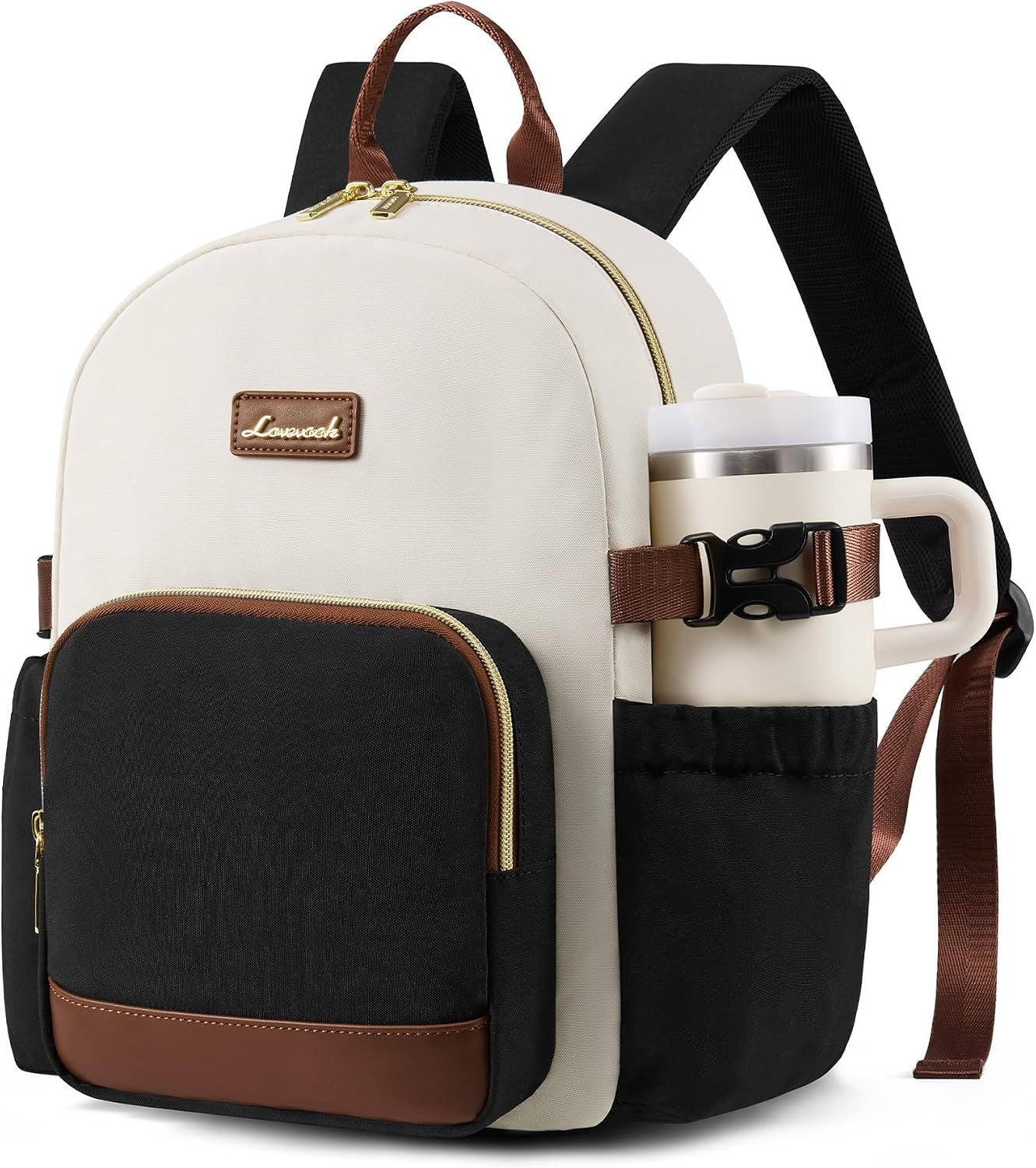 LOVEVOOK Upgrade Mini Backpack Purse for Women with Giant Tumbler Holder