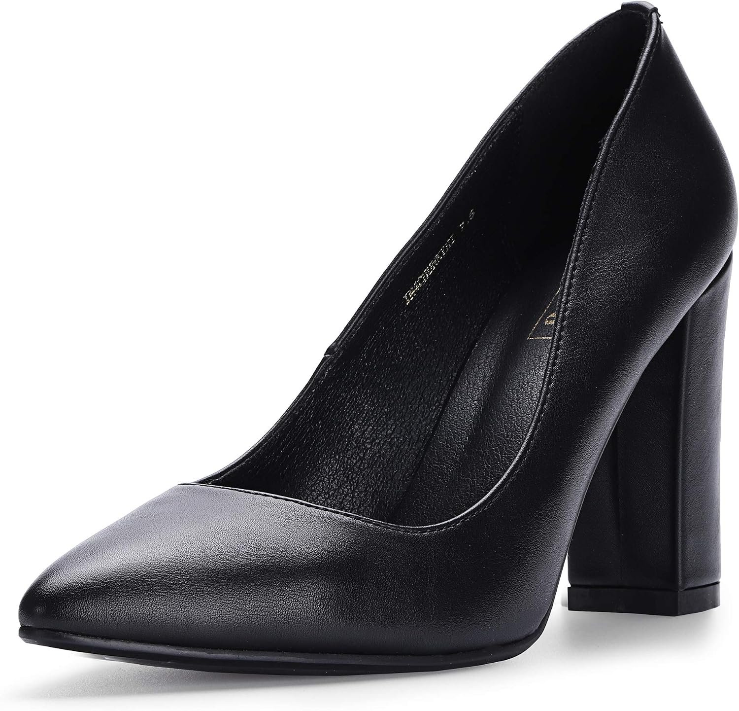 IDIFU Women’s IN4 Chunky High Heels Closed Pointed Toe Pumps