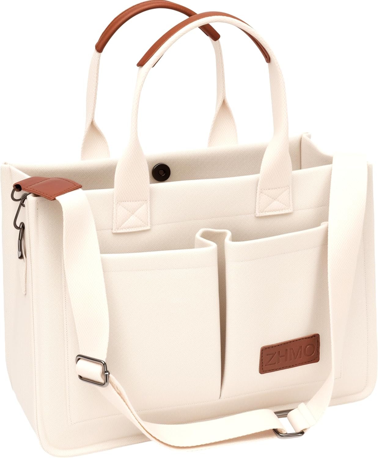 ZHMO Canvas Tote Bag for Women,Women’s Bags Crossbody Bags Work Laptop Tote Bag Large Handbags Purse for Travel Nurse Teacher