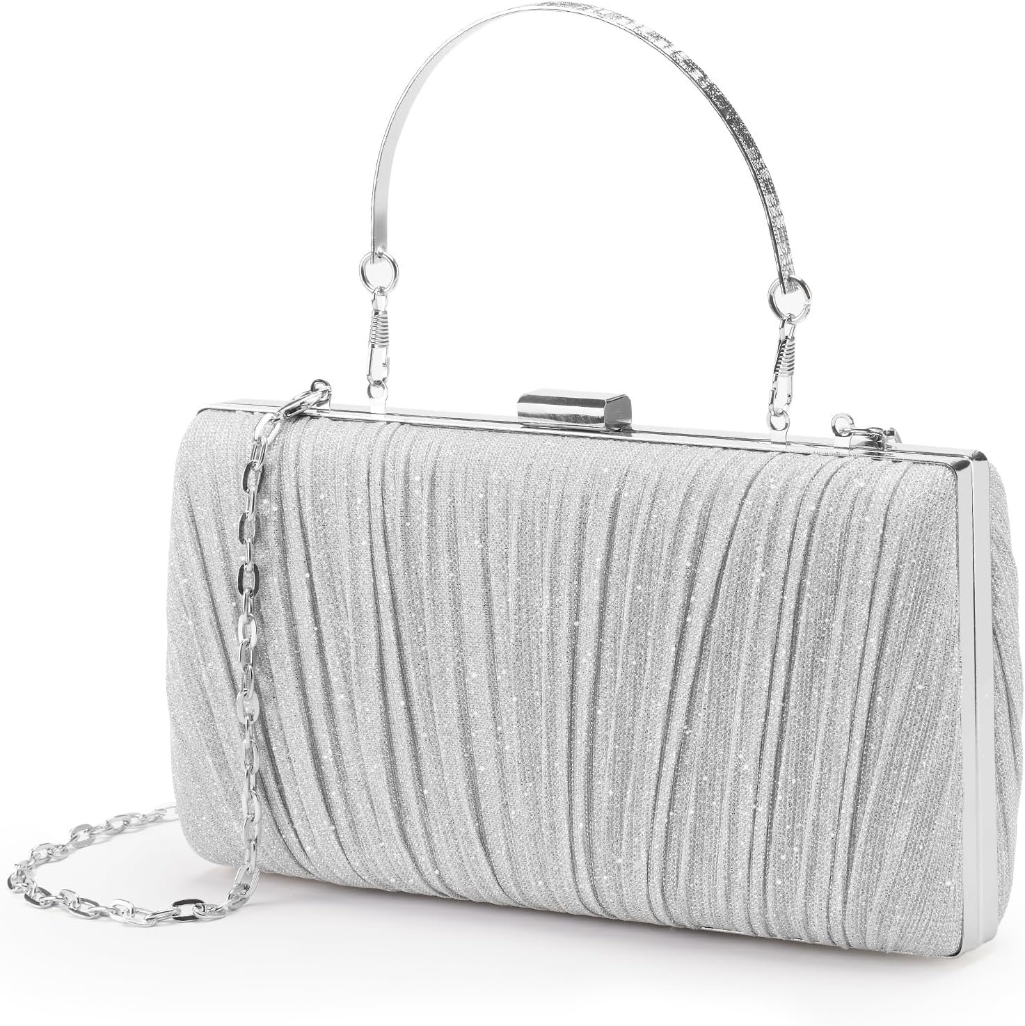 Clutch Purses for Women Evening Clutch Pleated Evening Handbag with Prom Party Wedding Engagement