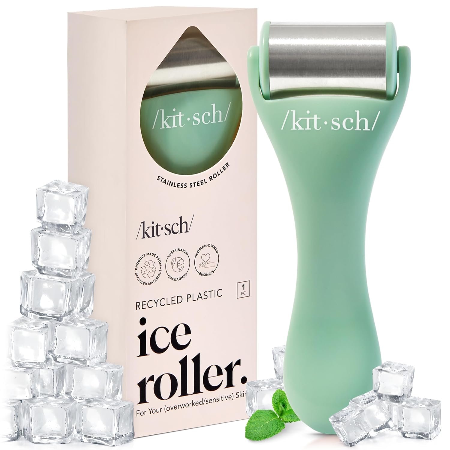Kitsch Ice Roller for Face – Cooling Face Rollers for Women & Men – Mint
