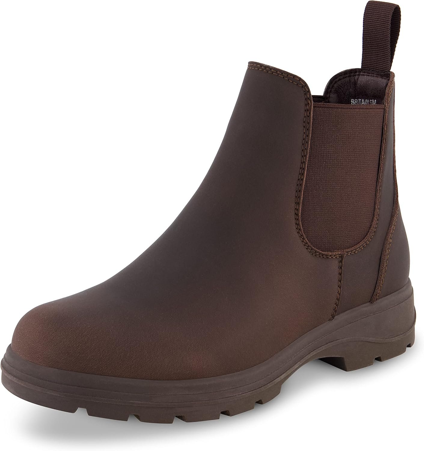 CUSHIONAIRE Women’s Britain Chelsea Boots, Soft Vegan Leather, Non-Slip Sole, Memory Foam, Back Pull Tab, Ankle Boots for Women, Wide Widths