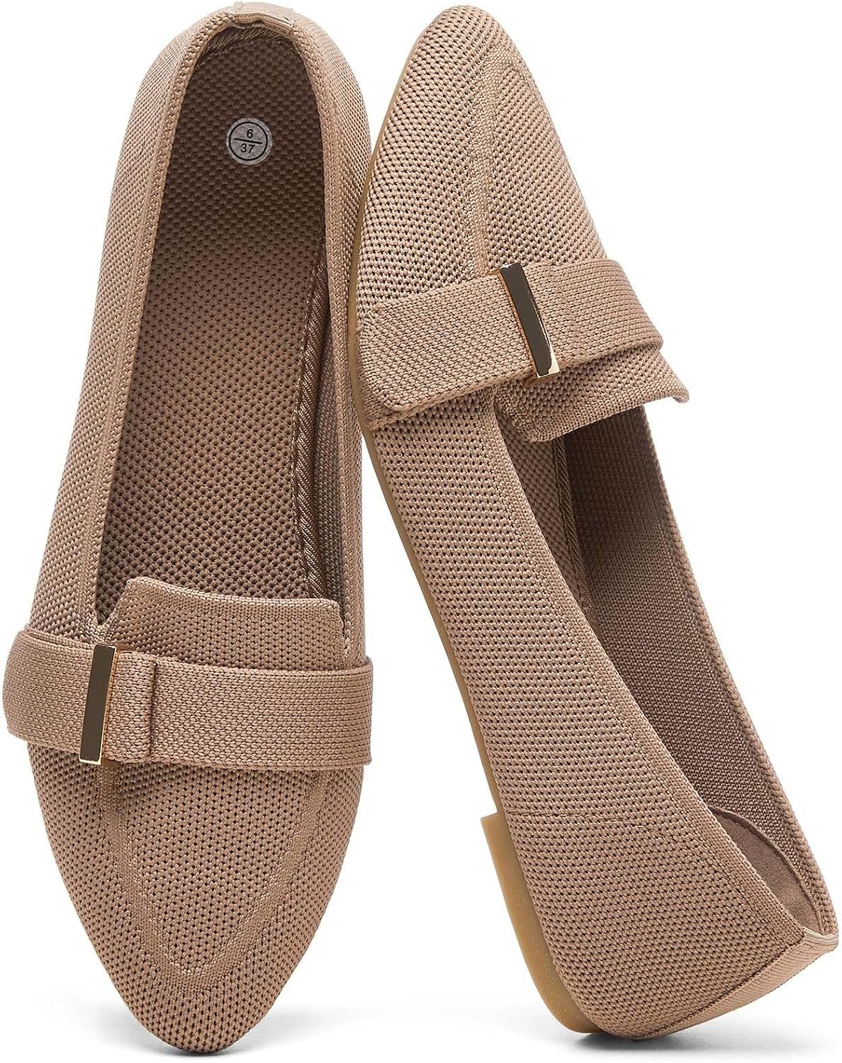 FINIWOR Womens Slip On Ballet Flats Business Loafers