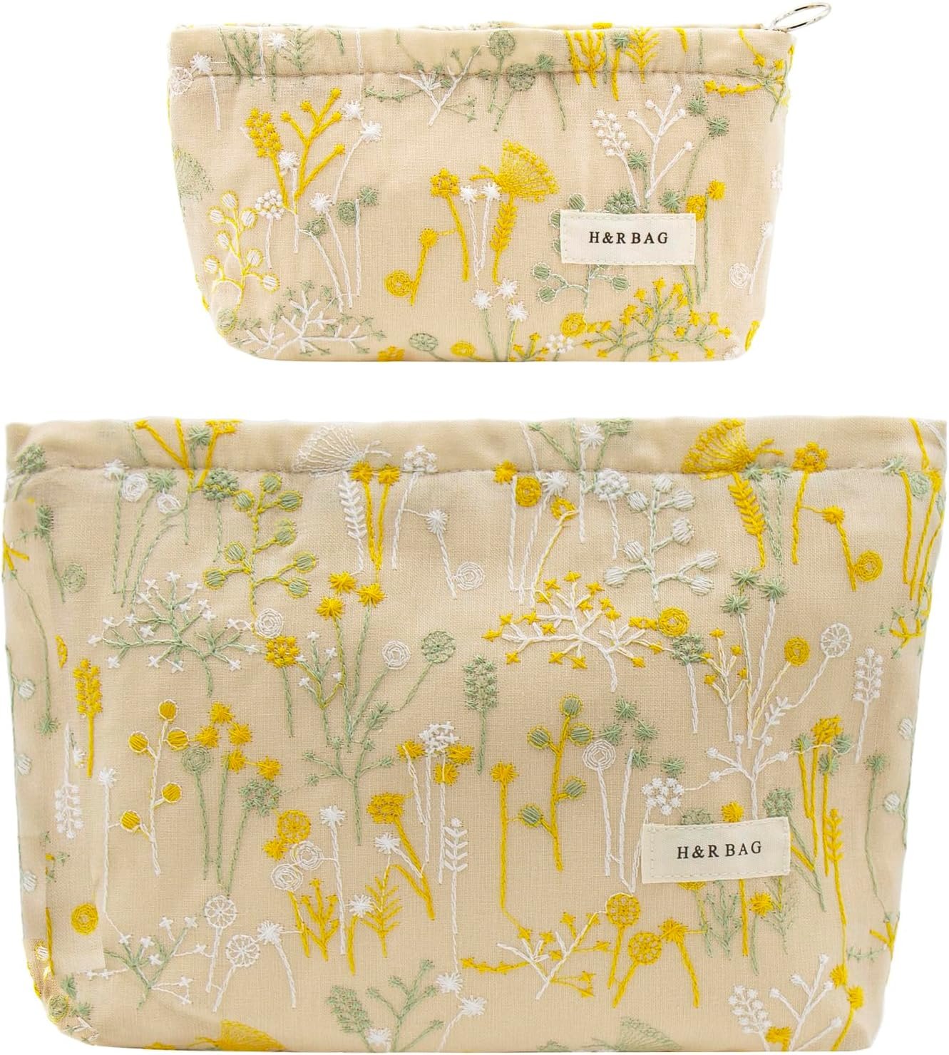 getgto 2 Pcs Makeup Bags, Large Cosmetic Bag Travel Toiletry Bag
