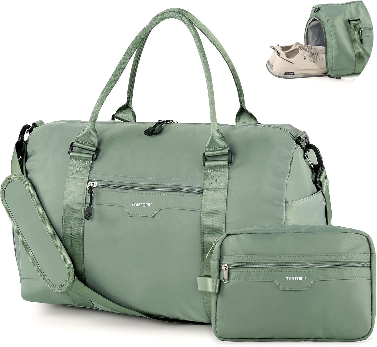 TANTOMI Travel Duffel Bag, Weekender Bags for Women with Shoe Compartment, Carry on Overnight Bag with Toiletry Bag, Gym Duffel Bag with Wet Pocket, Hospital Bags for Labor and Delivery