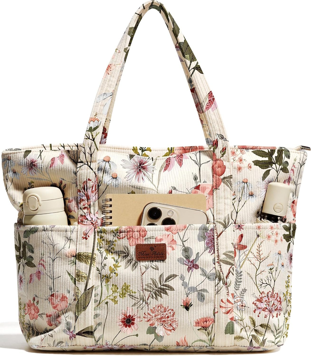 Miss Adola Large Aesthetic Corduroy Tote Bag for Women