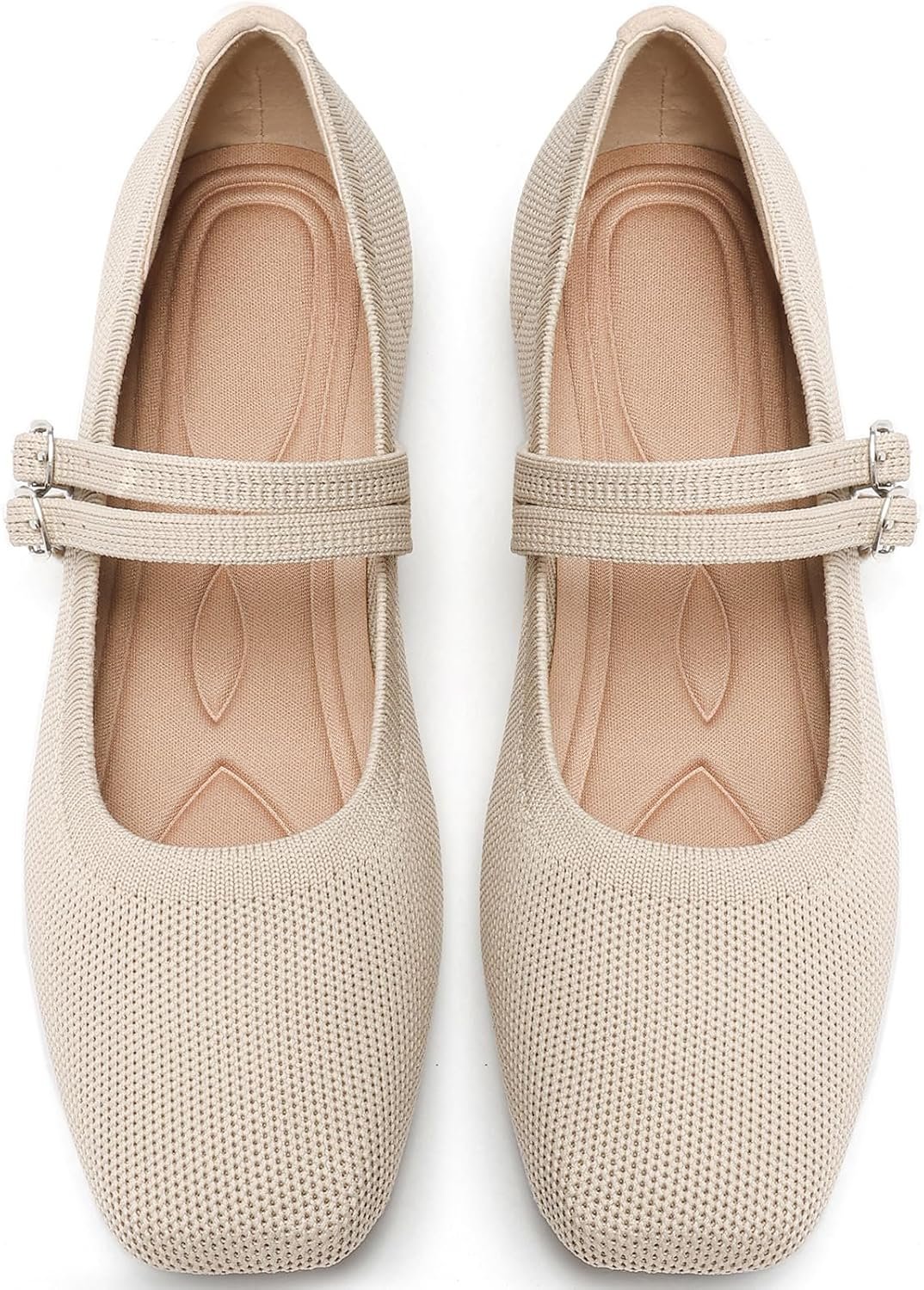 Womens Woven Ballet Flats, Foldable Mary Jane Shoes for Casual Wear