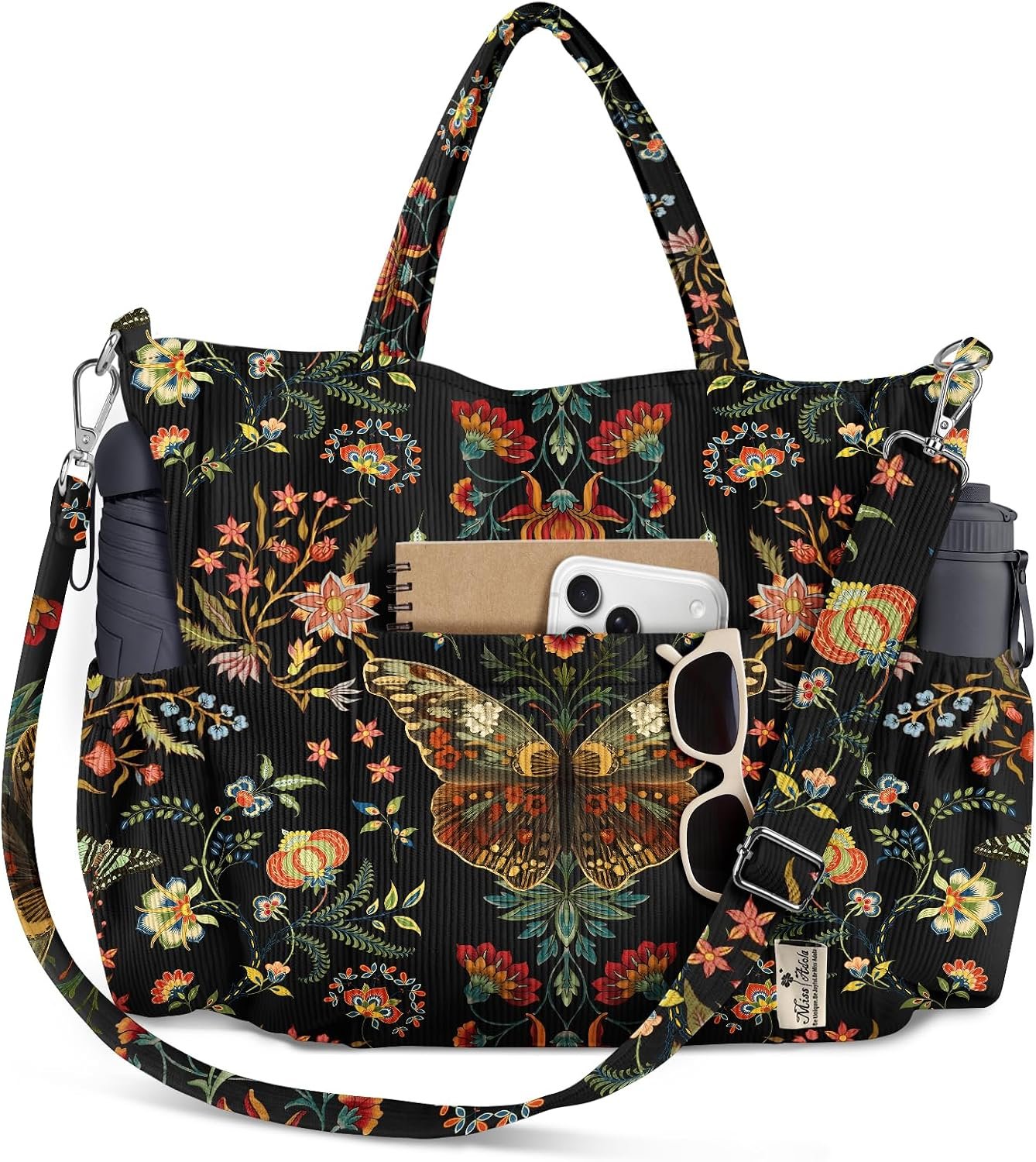 Miss Adola Corduroy Crossbody Tote Bag for Women