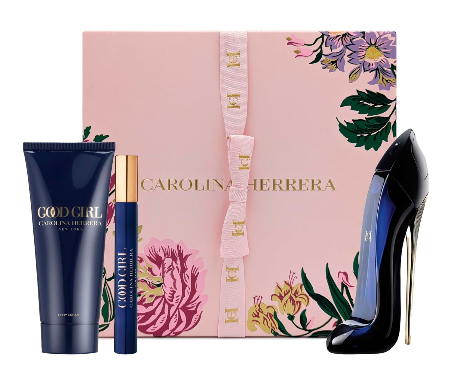 Carolina Herrera Good Girl 3 Pieces Gift Set for Women (2.7 Ounce Eau de Parfum Spray + 3.4 Ounce Body Lotion + 0.3 Eau de Parfum Mini Spray)