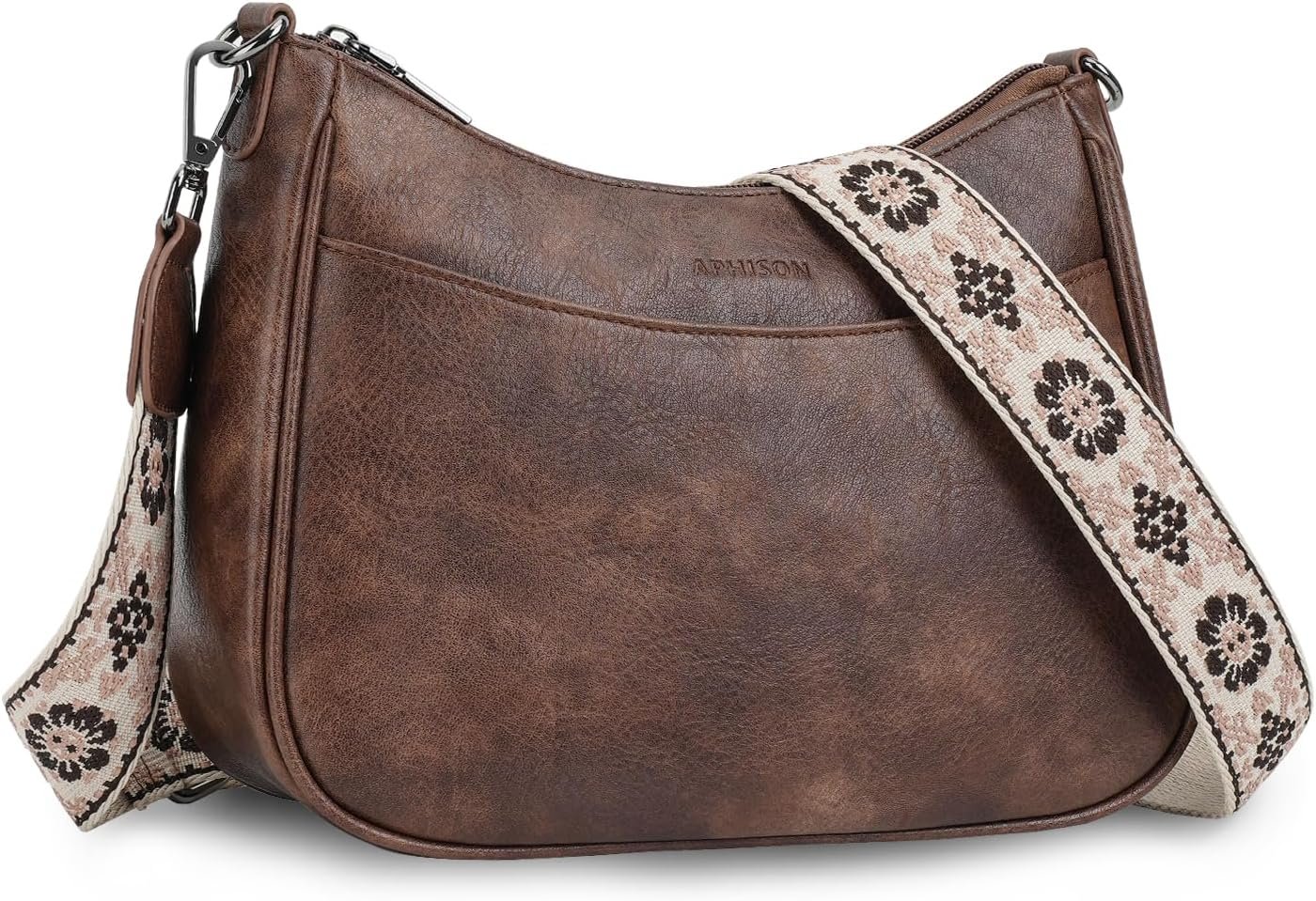 APHISON Trendy Leather Crossbody Purse, Women’s Shoulder Handbag