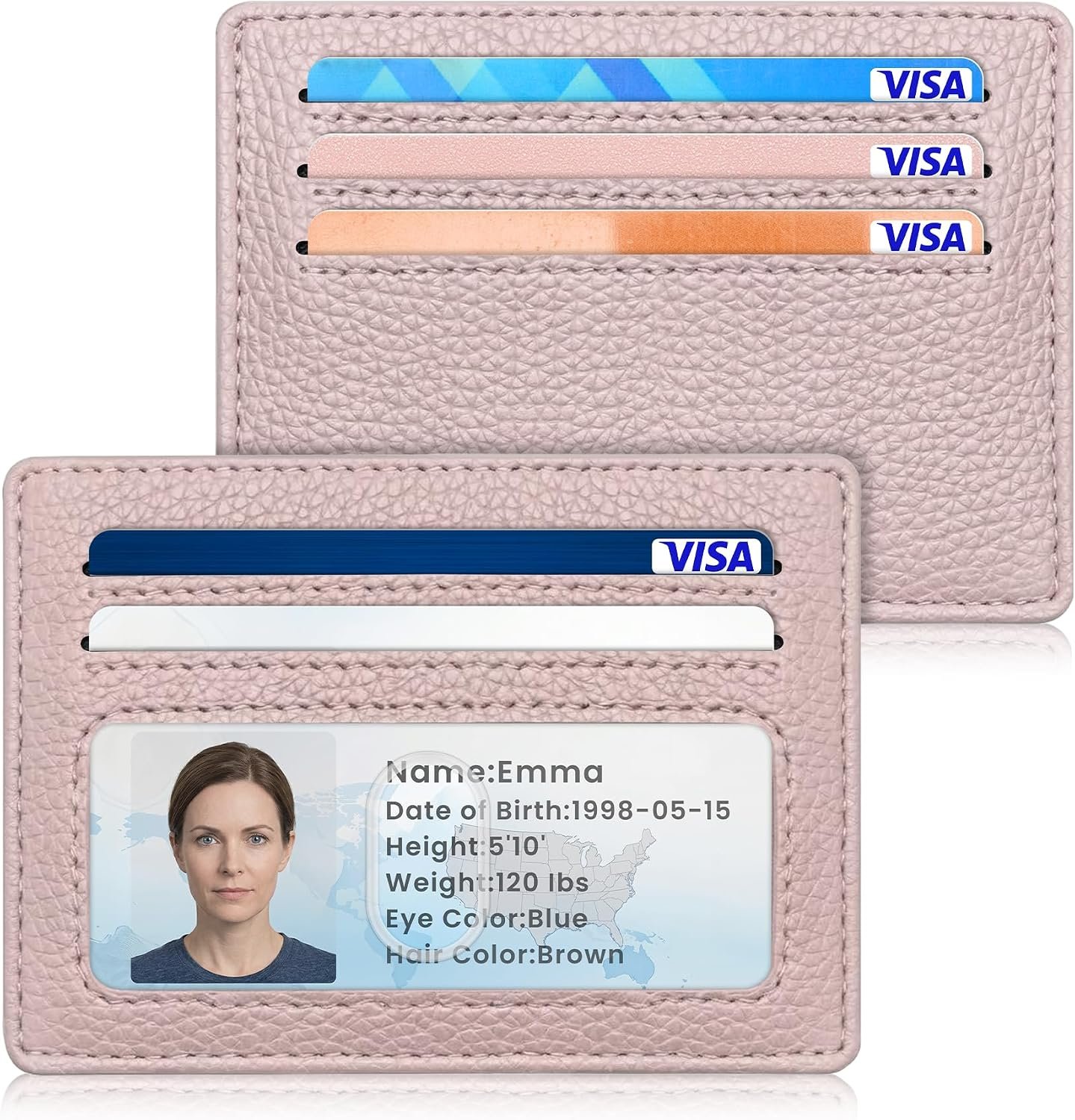 Small Slim ID Case, Womens Credit Card Holder Wallet, RFID Sleeve | Mini Tiny Thin Pocket Wallet, Minimalist Gift for Girls & Ladies