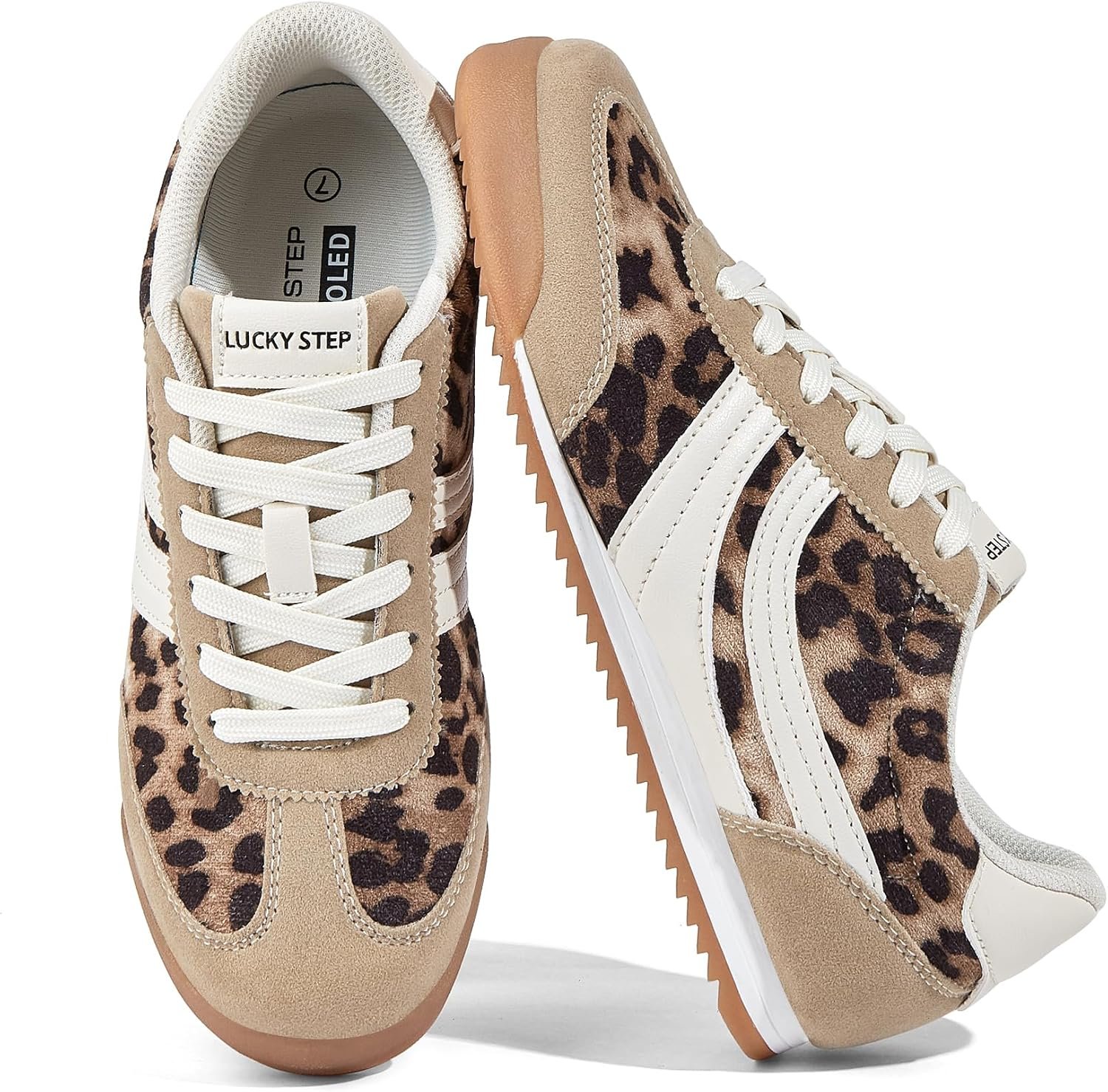 LUCKY STEP Women’s Thin Retro Slim Tennis Sneakers