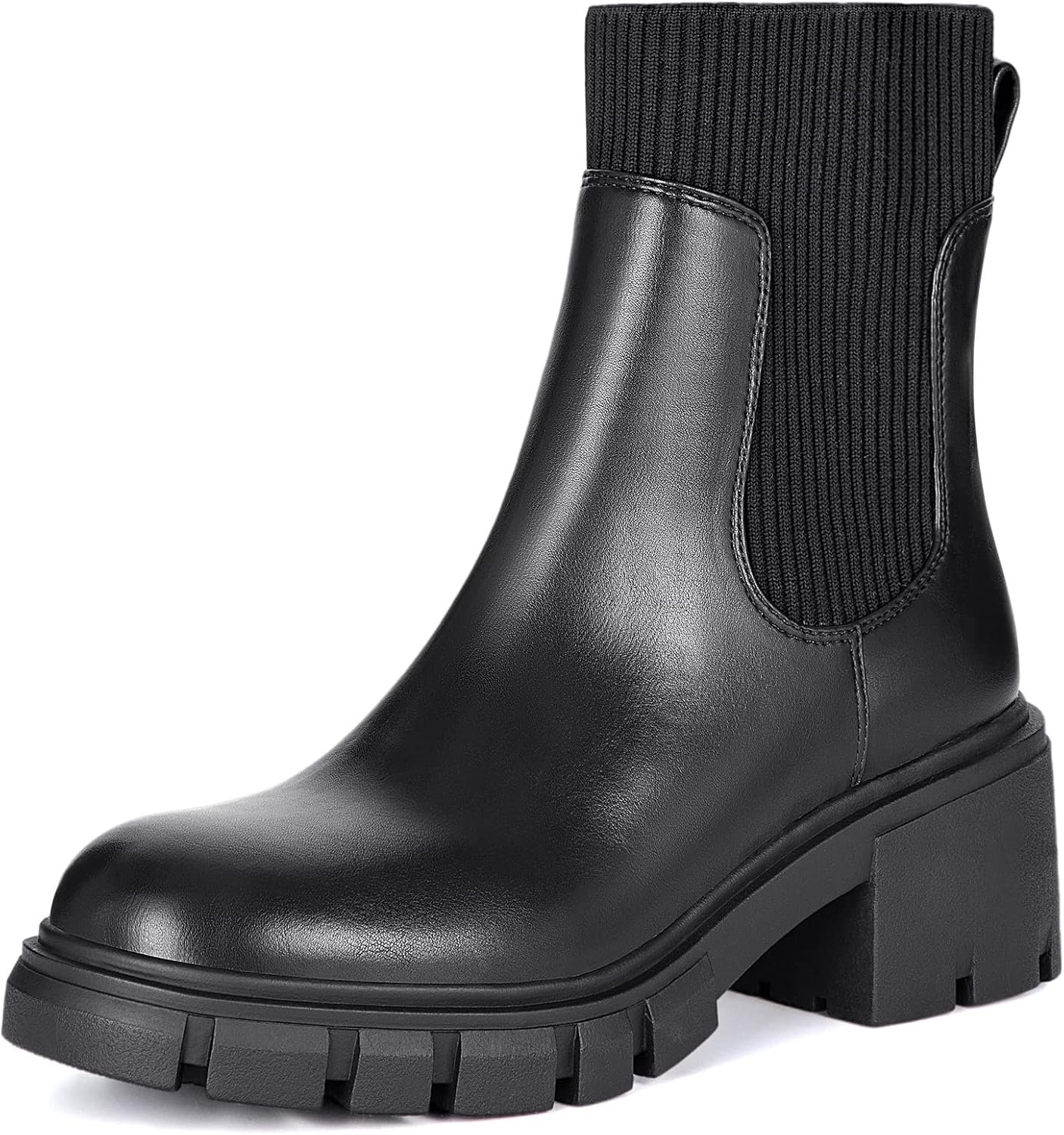 Athlefit Women’s Chunky Platform Chelsea Ankle Boots